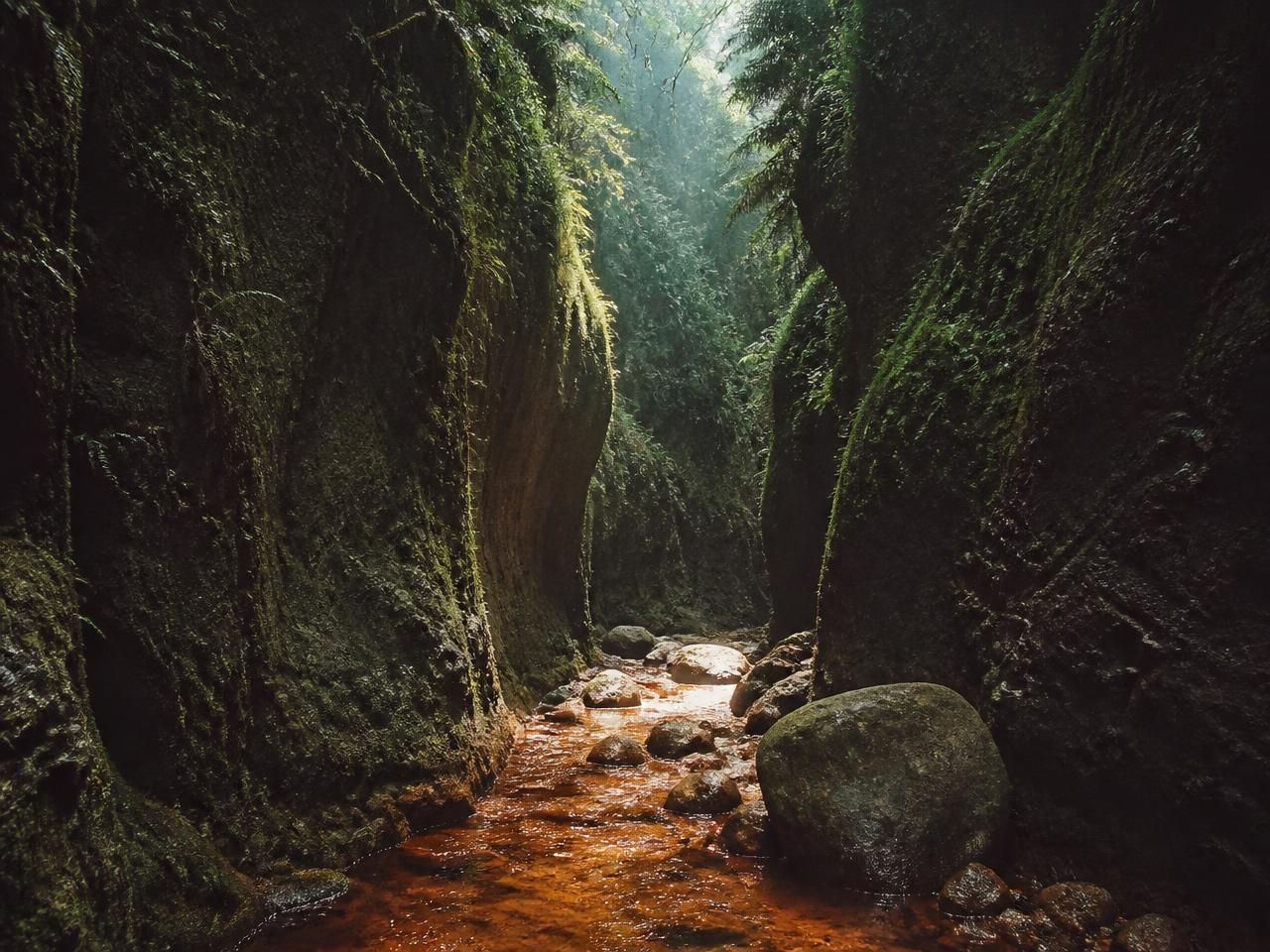 Paesaggio naturale nei dintorni di Celleno, presso Gole e Cascata dell'Infernaccio